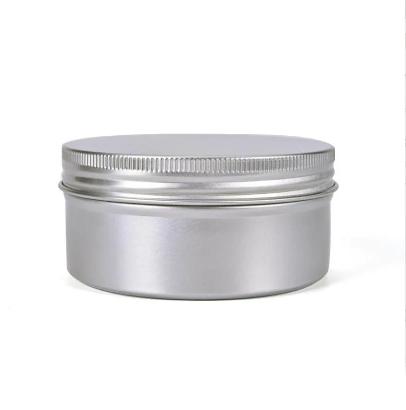 200G silver aluminum jar bottle pot tea tin wax day night cream gel moisturizer mask wax body scrub skin car cosmetic packing