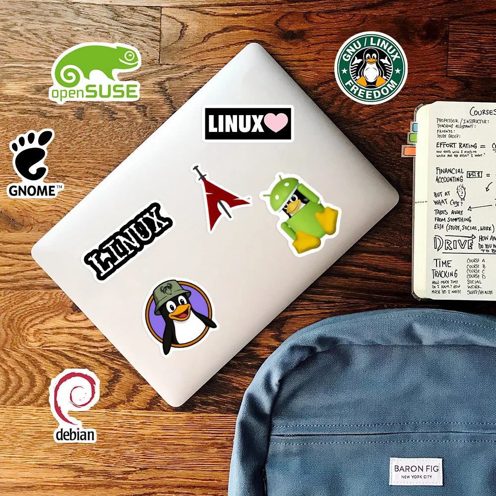 Cool Linux Open Source Sticker Vinyl Waterproof Decor DIY Toy Gift for Developer Programmer Laptop Skateboard Phone Case Luggage view 2