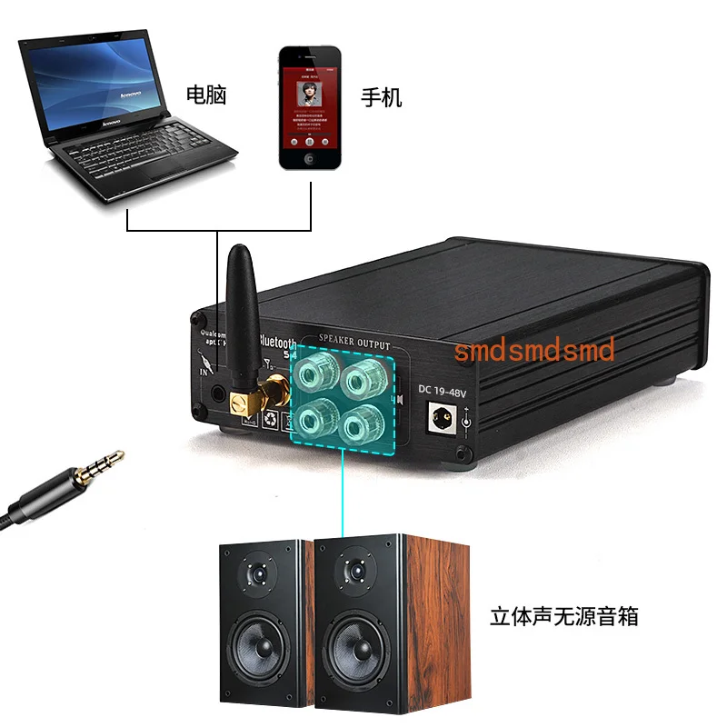 Audiophile-grade high-power digital power amplifier 300W stereo heavy bass