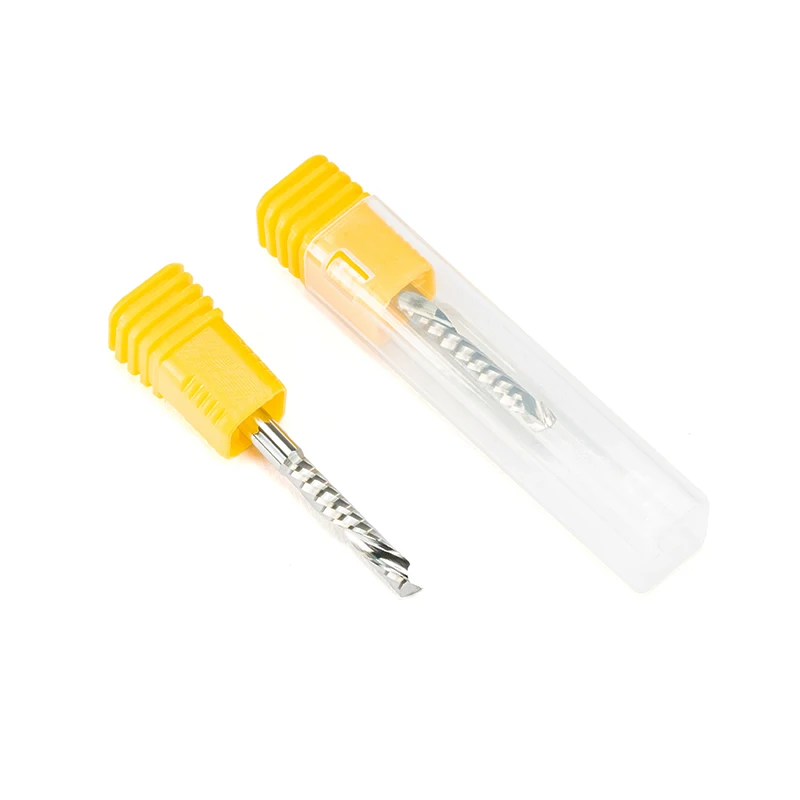 

1PC 3.175/4/5/6/8mm UP & DOWN Cut One Flutes Spiral Milling Tool Cutter CNC Router Compression Wood PVC Acrylic End Mill