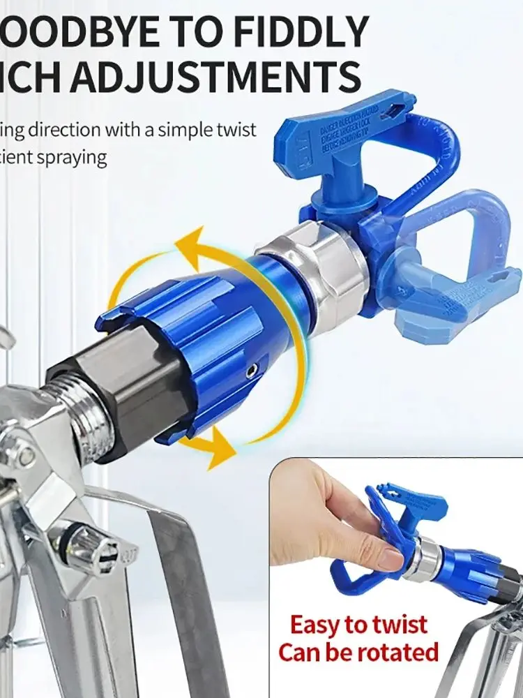 Airless-Farbspritzpistole, 360-Grad-Lüfter, Pivot-Rotation, Universal-Adapter, Zubehör für Airless-Spritzpistolen