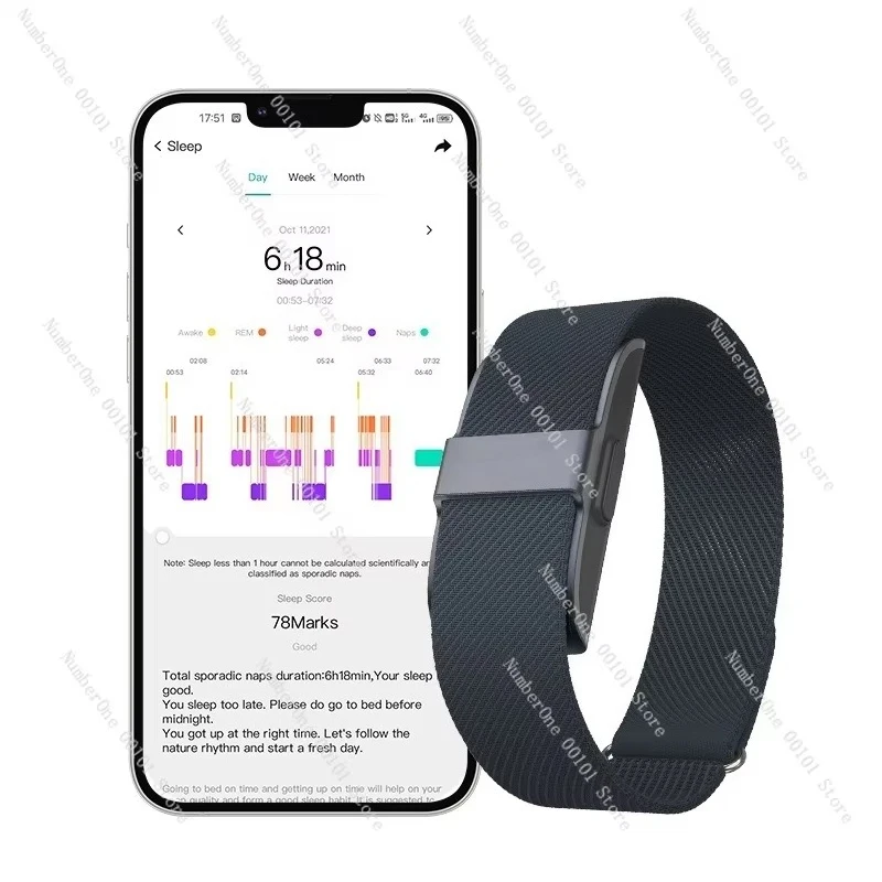 Screenless Women Smart Bracelet, Heart Rate Body Temp Blood Oxygen Tracker with Long Battery Life