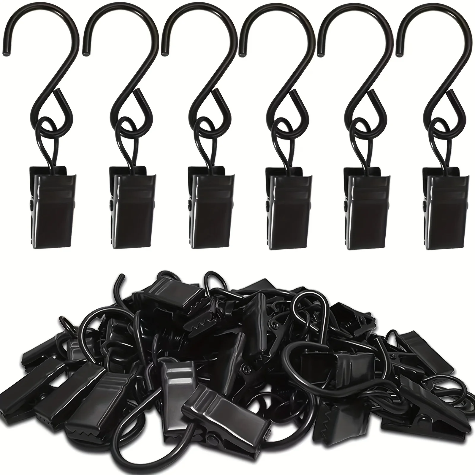 8pcs/20pcs Of S-shaped Hooks For Curtains, Hangers For Draining Sinks And Camping Tents, Art And Craft Displays, Garden And Yard