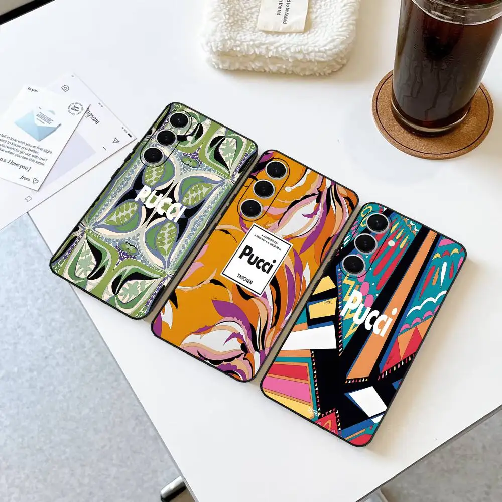 Funda de teléfono E-Emilio Logo Pucci para Samsung S 24 Fe 25 Ultra Plus 20 Lite 21 30 22 23 24 22 Ultra 5G