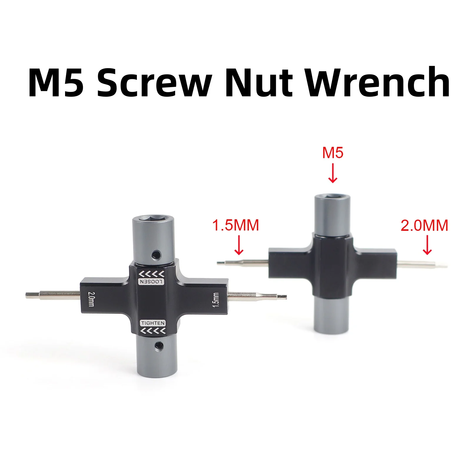 

M5 Screw Nut Wrench with Built in One Way 1.5mm/2.0mm Bearing Screwdriver Release Propeller Motor For RC FPV Racing Drone