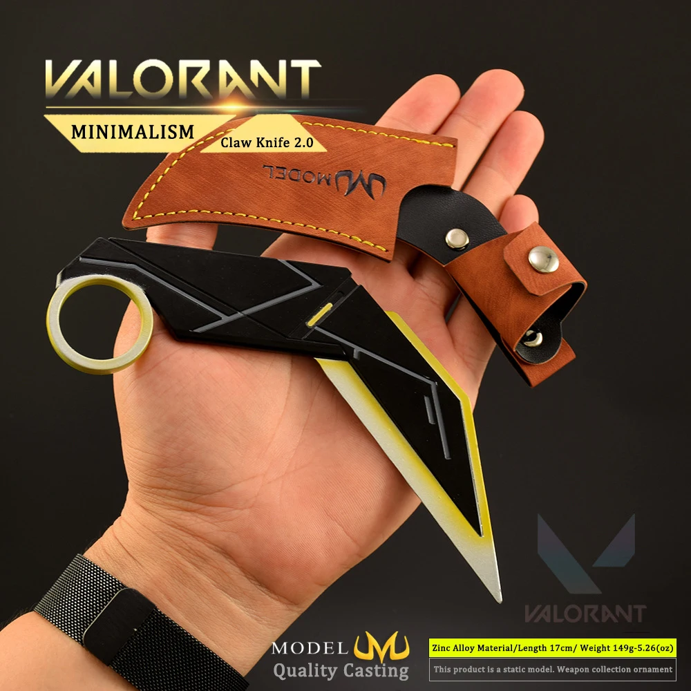 17 ซม.Valorant Melee มีด Karambit ของเล่นดาบรูปอาวุธรุ่น Minimalist Claw มีด 2.0 โลหะหัตถกรรมสําหรับเพื่อน
