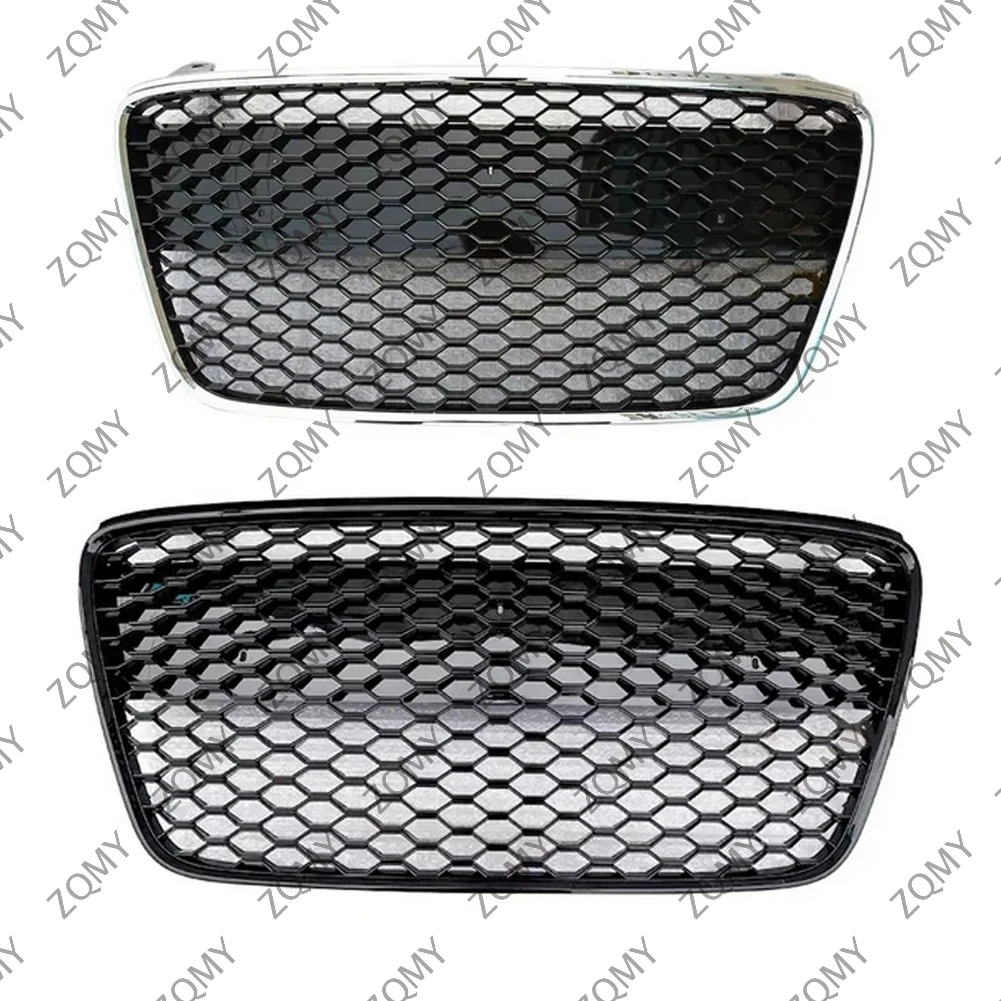 

W/Logo For Audi R8 2007 2008 2009 2010 2011 2012 2013 Car Front Bumper Grille Centre Panel Styling Upper Grill (Modify RS style)