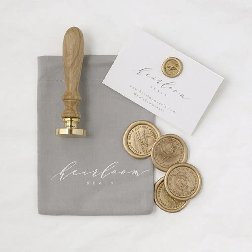 Custom Wax seal Stamp and Woodle Handle Initial Text Stamps Personalized Logo Design Sealing Wax Stamps for DIY Envelope Card