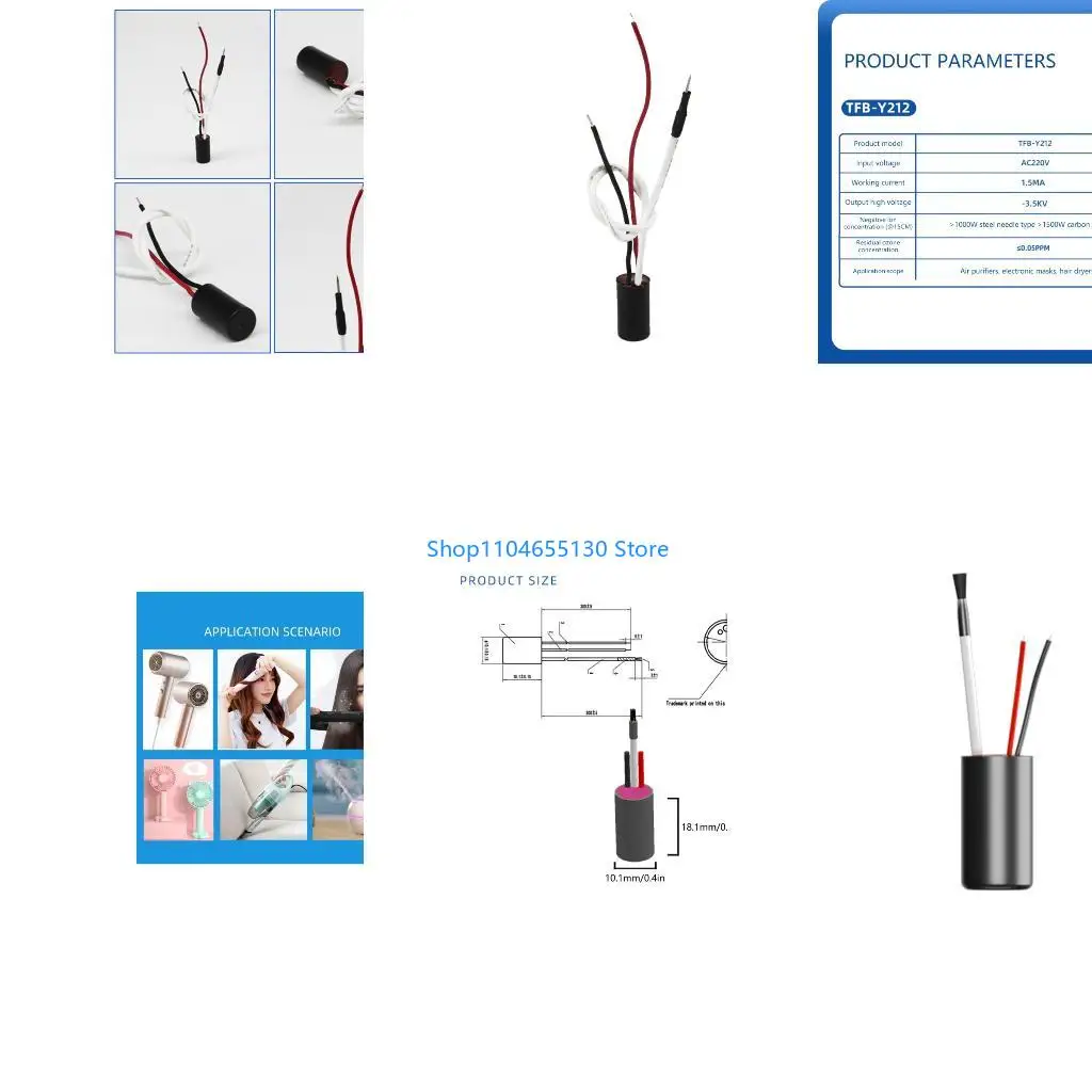 Статический восстановительный отрицательный модуль ионов Портативный ионизатор для волос.