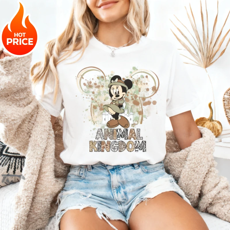 ديزني ميني ماوس صبي فتاة 2026 تيشيرت صيفي الأسرة الوالدين والطفل ارتداء المتضخم عادية الرجال النساء قصيرة الأكمام تي شيرت Y2k #2