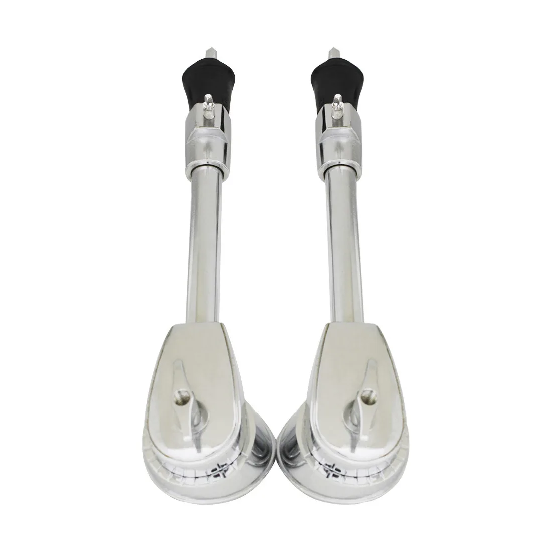 Jazz Drum Set Replacement Parts, Bass Drum Spurs / Floor Tom Legs, Iron, Electroplated Silver, Metal Stand Legs with Spike Tips
