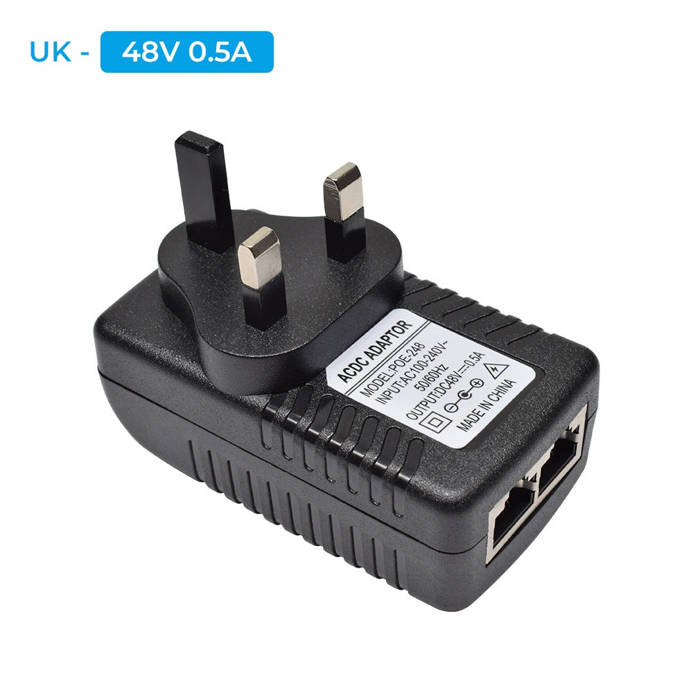 PEGATAH 100Mbps POE Injector Video Surveillance DC48V plug EU/US/UK Plug For Poe Camera POE Power Adapter For IPC Camera