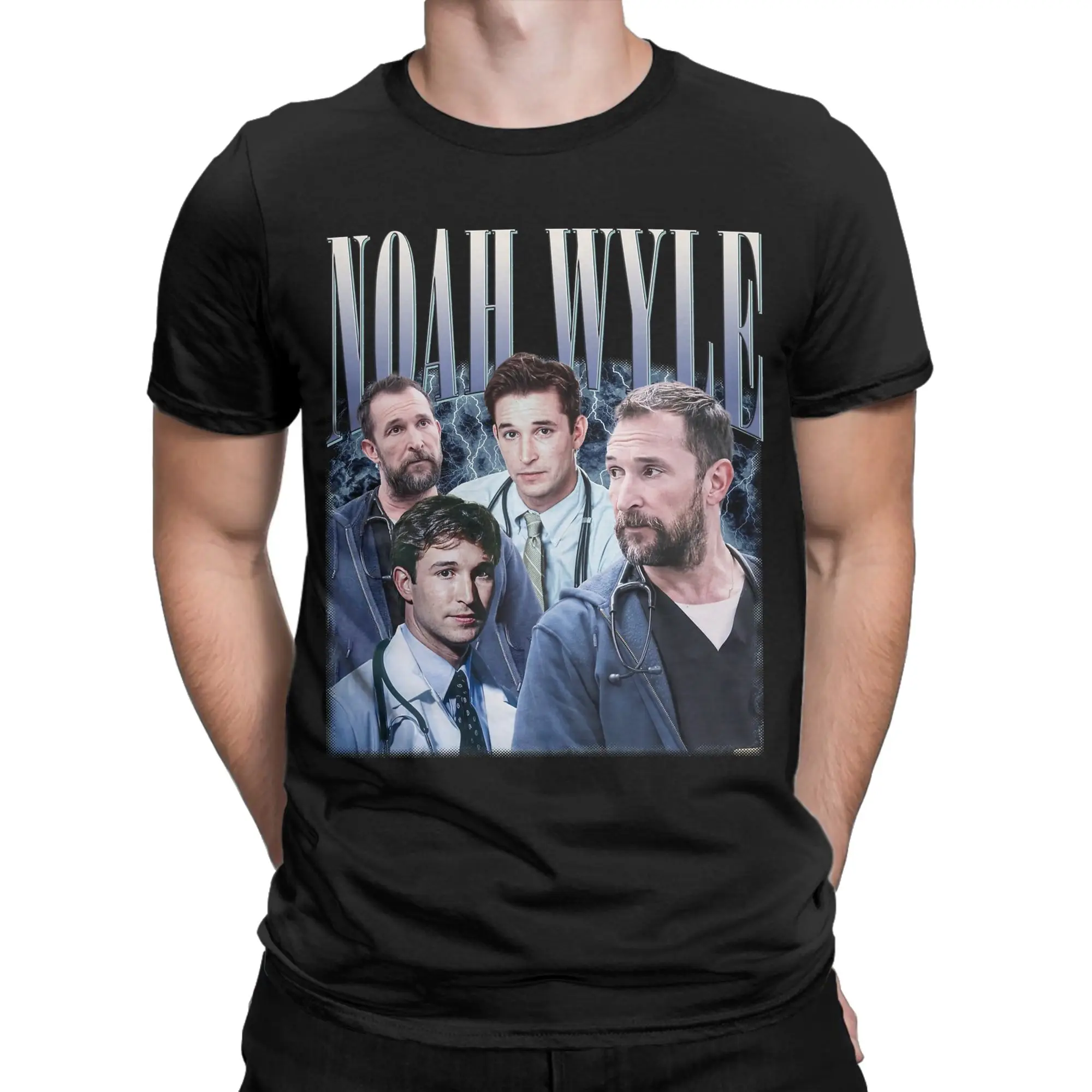 Men's T-Shirts The Pitt Noah Wyle Dr Robby  Novelty Pure Cotton Tee Shirt Short Sleeve  T Shirts Crew Neck Clothes