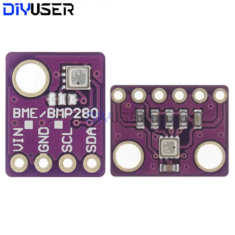 DIYUSER BME280 3.3V 5V Digital Sensor Temperature Humidity Barometric Pressure Sensor Module I2C SPI 1.8-5V BME280 Sensor Module