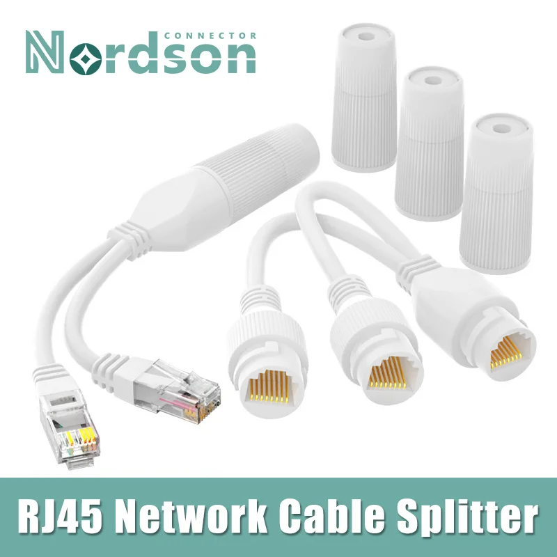 1 ถึง 2 RJ45 สายเคเบิลเครือข่าย Splitter อะแดปเตอร์กันน้ํา POE Monitoring Series การเชื่อมต่อ 8P8C แยก 2 อุปกรณ์ Internet Access