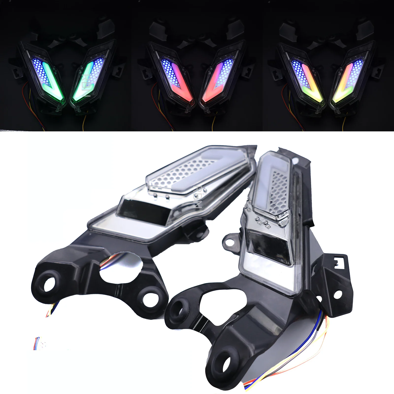 

For Yamaha XMAX300 2023 2024 Motorcycle Turn Signals Assembly Daytime Running Lights APP Control Color Change Adjustable Modifie