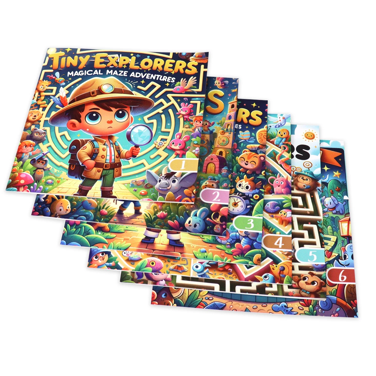 Kids Maze Adventure Book, Fun Brain Puzzle Workbook, Brain Training, Improve Concentration & Logical Thinking