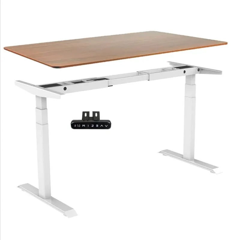 Electric Height Adjustable Metal Table Base Dual Motor Standing Desks Frame 3 Stages Smart Gaming Desk Ergonomic Home Office Use