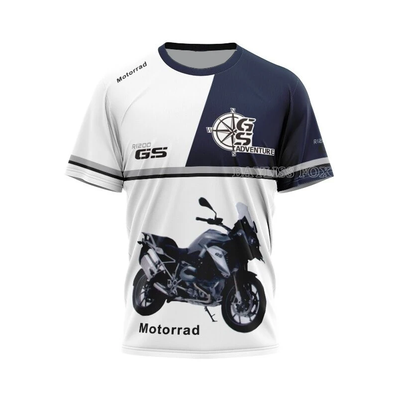 

Лето 2029, мужская быстросохнущая футболка с коротким рукавом BMW Racing GS, удобная дышащая мотоциклетная футболка для влюбленных, повседневная модная свободная футболка