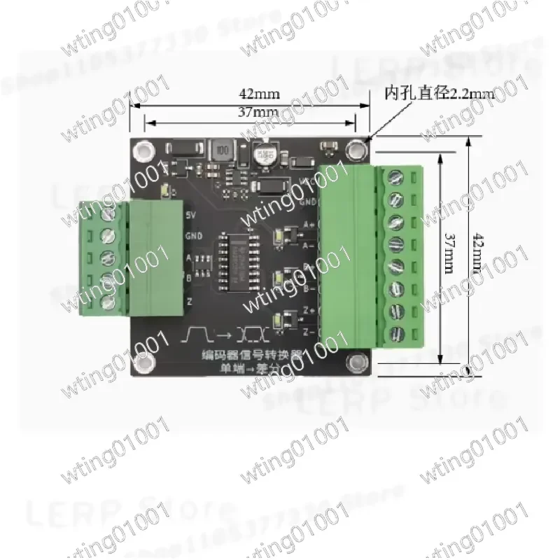 for AM26C31 Single to Differential Converter Board Long Range Line Driver Communication Module High Speed Signal Transmission