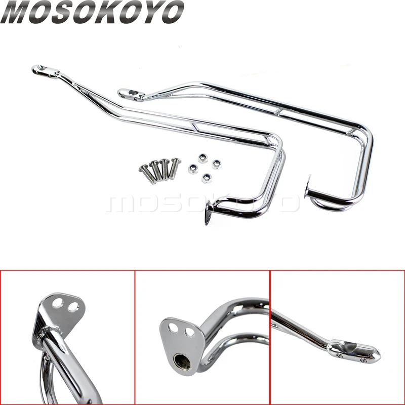 Motocyklowe chromowane ochraniacze na sakwy do Harley Touring Road King Electra Glide Ultra Classic Street Glide CVO Limited 09-13 — zdjęcie 4