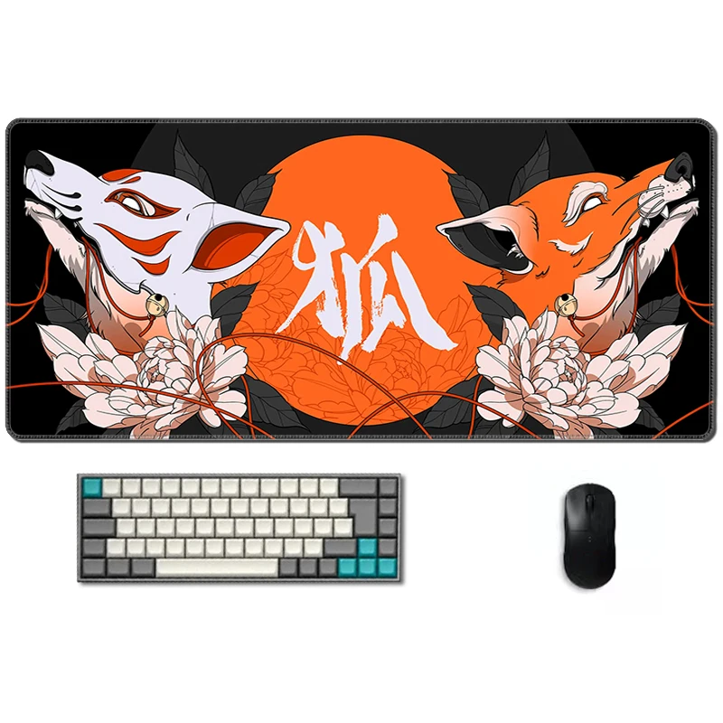 Gamer Keyboard Mat Fox Large Gamer Mouse Pad 900x400 Office Mousepad Control Computer Desks Desktop Pc Cabinet Game Table Carpet