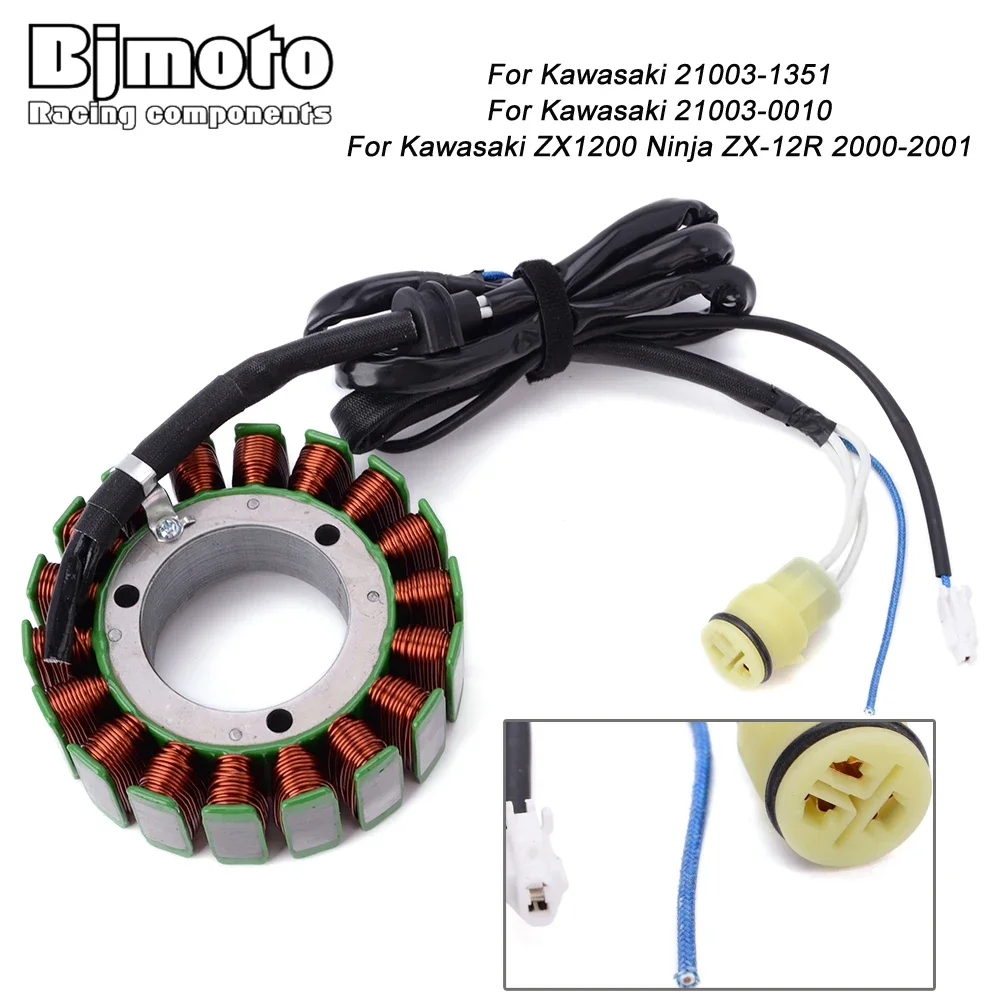 

Motorcycle Generator Stator Coil For Kawasaki ZX1200 Ninja ZX-12R 2000-2001 21003-1351 21003-0010