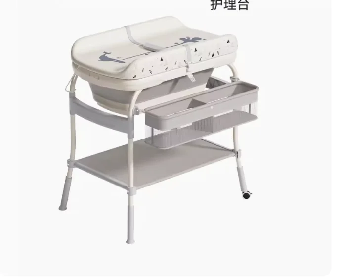 Diaper table mobile crib massage nursing table newborn diaper change touch bath multi-function