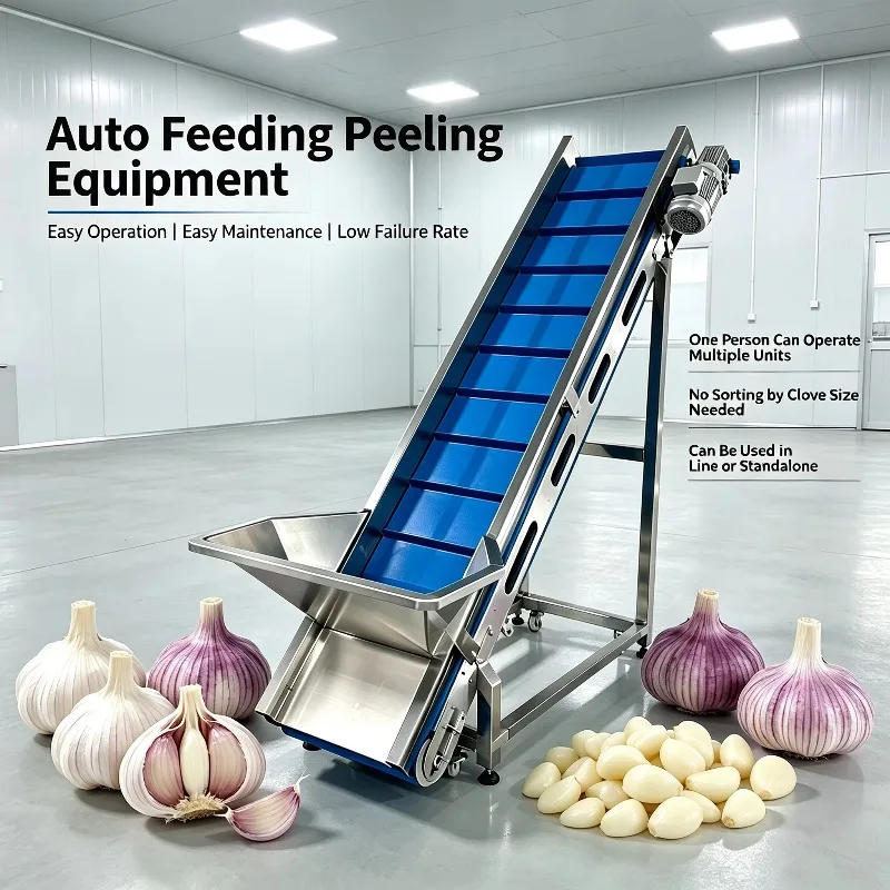 Food Grade 304 Stainless Garlic Bulb Breaking Dry Peeling Line for Industrial Processing Plant Custom