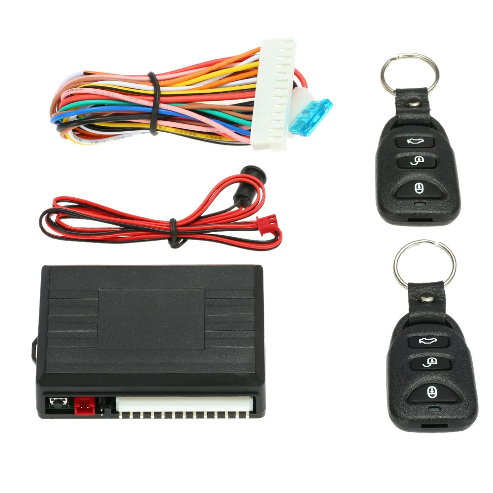 Car Door Remote Control Release Keyless Car Entry System 3 Buttons Universal Car Door Lock Remote Central Kit with LED Indicator