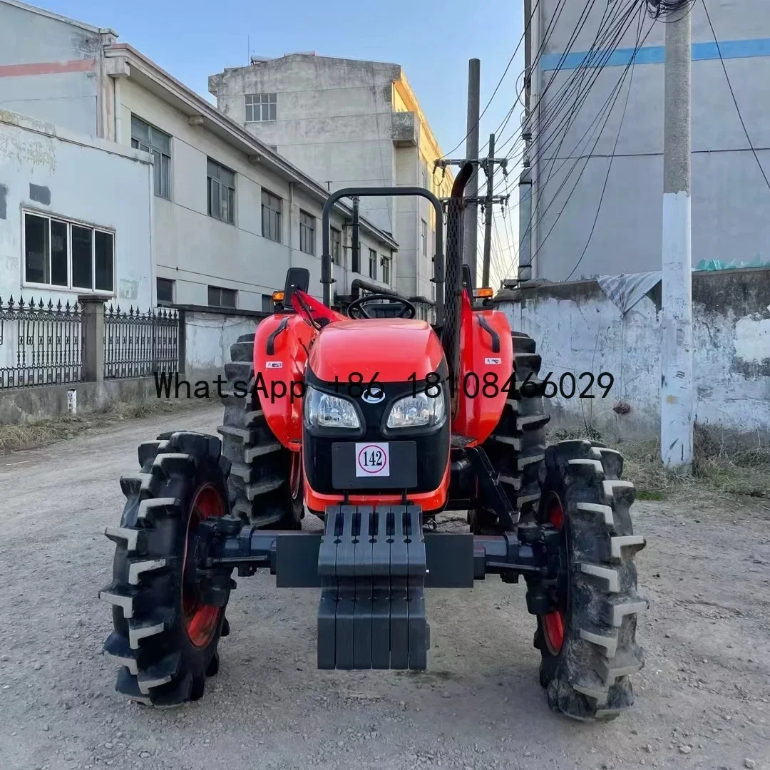 used/second hand wheel tractors japan kubota 95hp 4x4wd small mini compact agricultural farm machinery equipment front loader