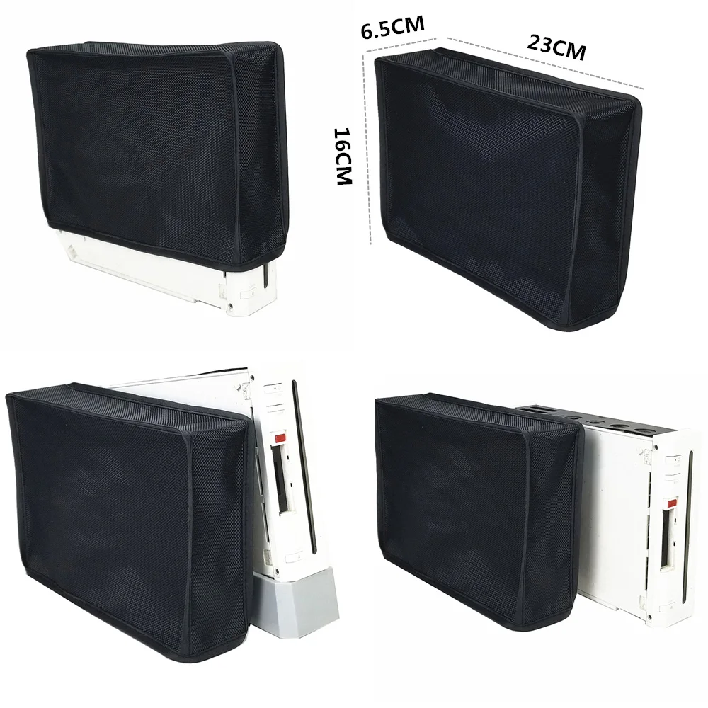 Anti-Scratch Dustproof Sleeve Oxford Cloth Black Protective cover for Wii Console Gaming Accessories Vertical Dust Cover