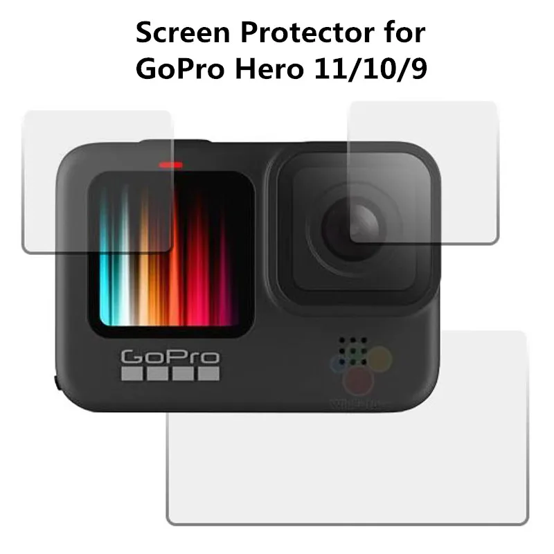 ل Gopro بطل 11 10 9 الأسود HD الزجاج المقسى حامي الشاشة عدسة فيلم واقية ل الذهاب برو 10 كاميرا الملحقات