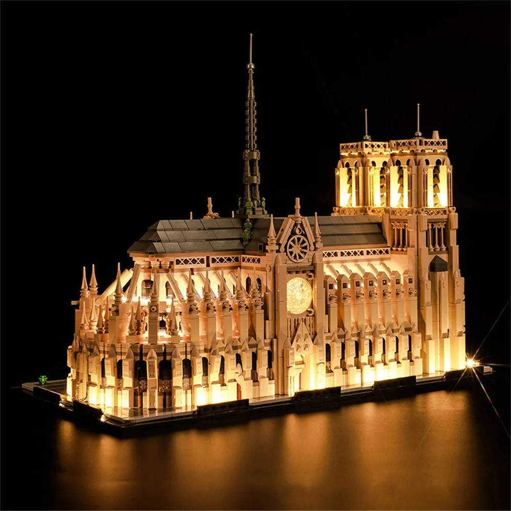 Movie Led Light Kit For 21061 The Arts And Crafts Architecture Notre-Dame de Paris Not Include Building Block(Only Lighting Set)