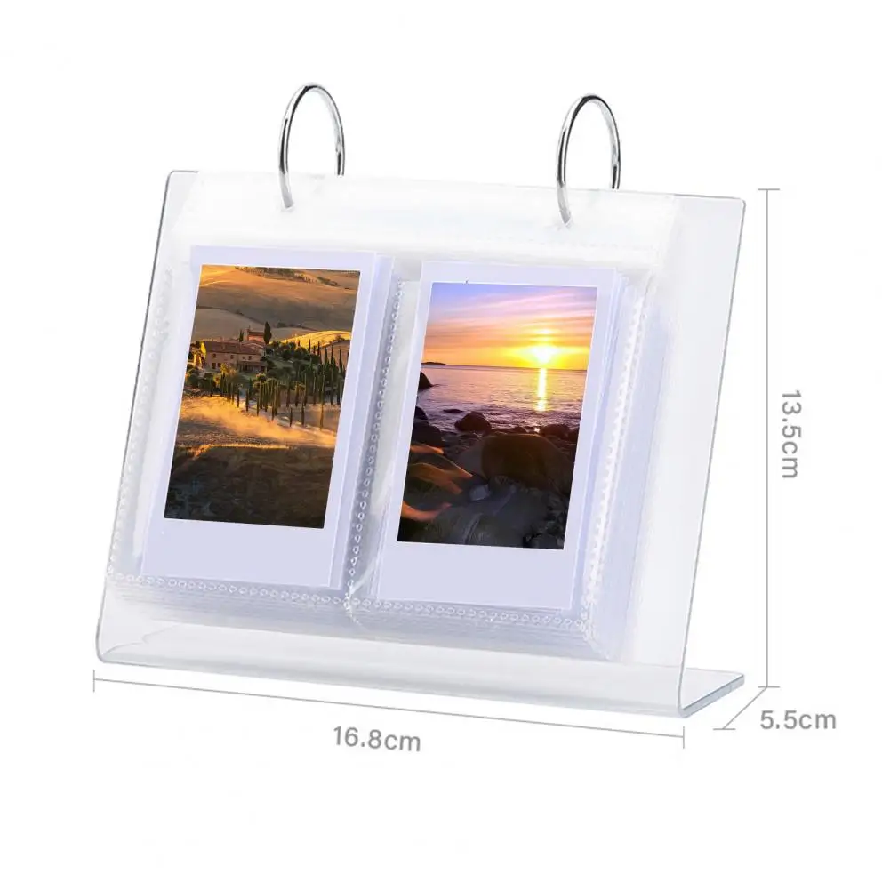 Mini Desk Photo Album Photo Display Stand Acrylic Desktop Photo Album Display Stand with Flip-up Mini Book for 3-6 for Home