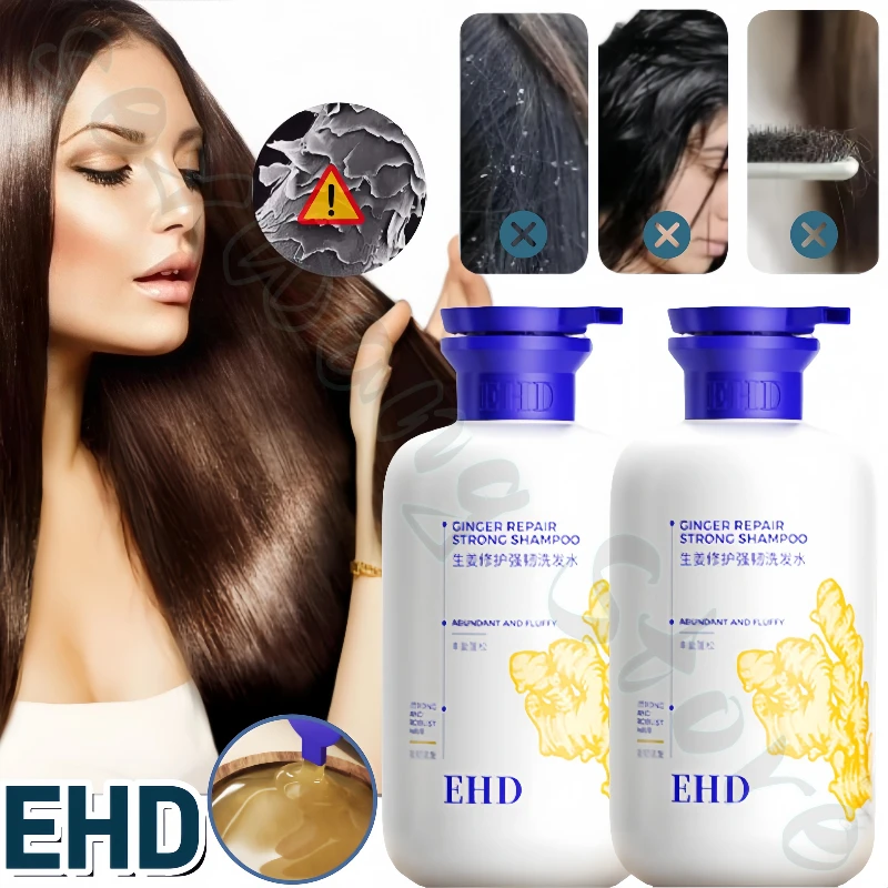 

EHD Ginger Repair Strengthening Shampoo Refreshing, fluffy and soothing hair follicles Deep Cleansing Nourishes Care Firms Hair