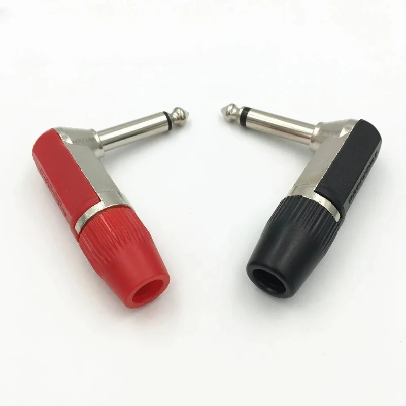 

10 шт. 1/4 дюйма 6,35 мм моно штекер динамик прямоугольный гитарный фонокорректор