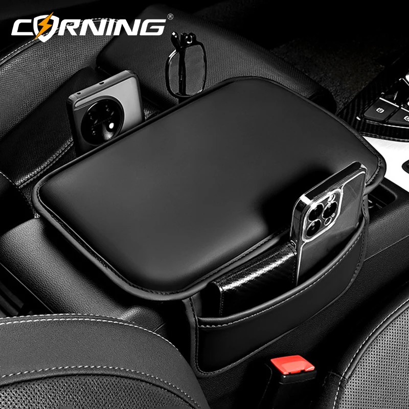 Auto Armlehne Verlängerung Kissen Anti Scratch PU Leder Armlehne Abdeckung Universal Auto