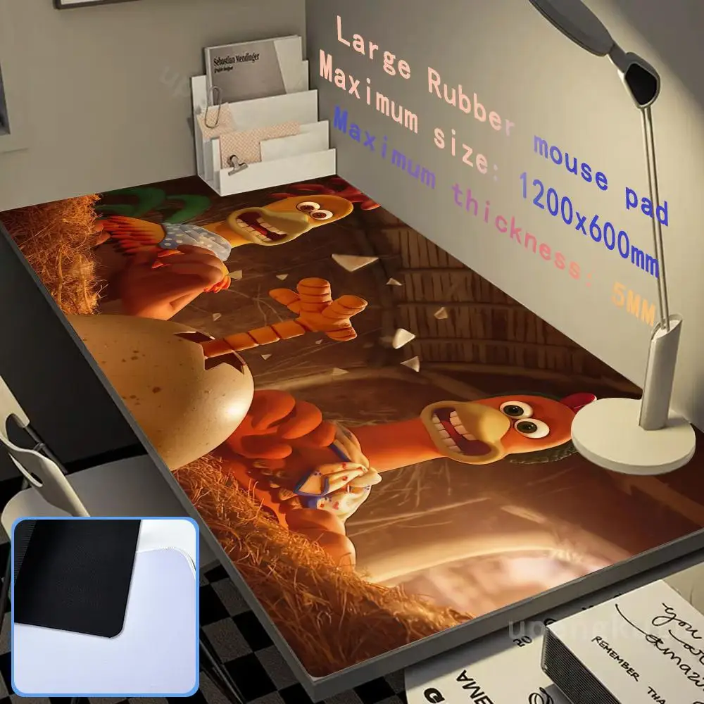 Mouse Pad Desk Protector Non-Slip Rubber Popular Chicken_RunS Anime figures Mice DIY games computer Edge locking XXXL1200x600