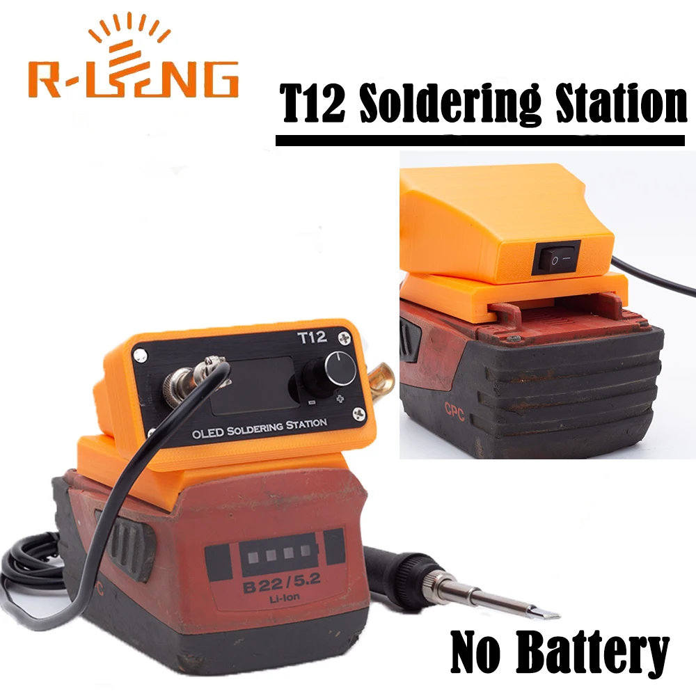 

For Hilti B22 22V CPC Volt Lithium Battery OLED T12 Soldering Iron Station Adjustable Welding Station for DIY Repair