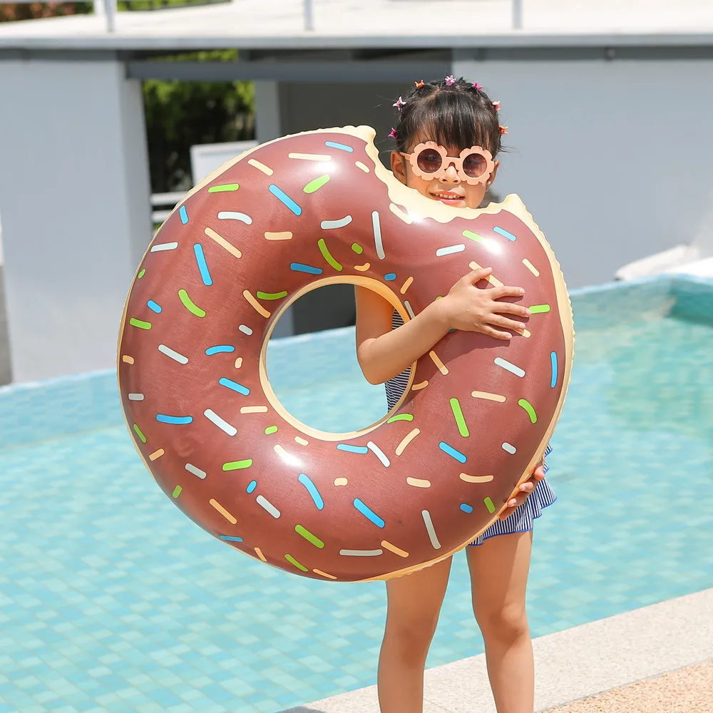 

Wholesale PVC Inflatable Donut Pool Floats Kids and Adults Swim Buoy Floating Swimming Ring for Children