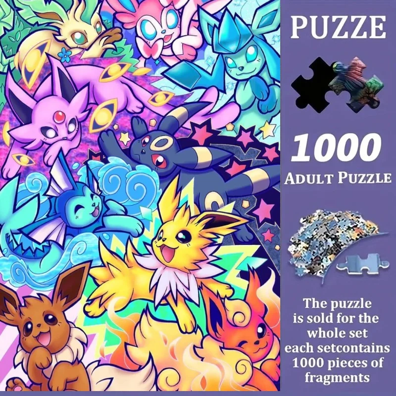 

Пазл-головоломка с изображением покемонов, 500/1000 деталей, развивающая игрушка для детей, детские игры, рождественский подарок