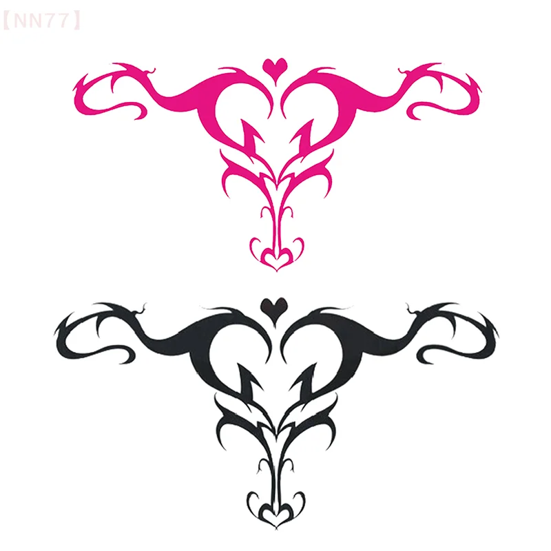 2 Lembar Tato Temporer Tahan Air Tato Sayap Di Kaki Lengan Kembali Tato Tahan Lama Tato Kupu-kupu Stiker Tato Transfer Air