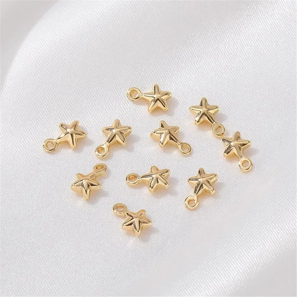 14K Gold-plated Five-pointed Star Pendant Tail Chain Extension Chain Handmade Diy Bracelet Necklace Jewelry Material Accessories