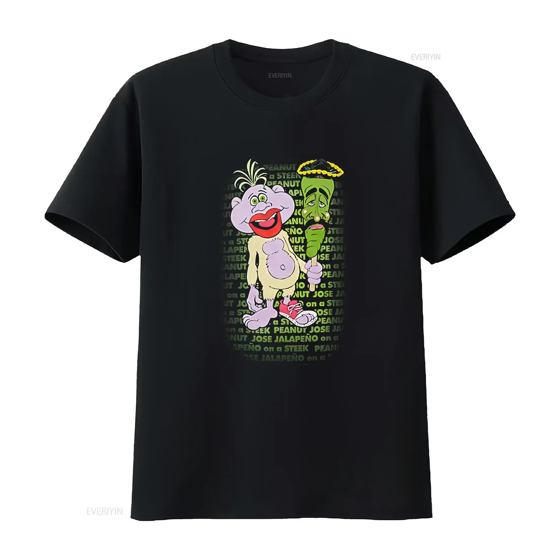 Jeff Dunham Peanut and Jose Jalapeno on a STEEK T shirt S 5XL vintage Washed homme Soft Comfortable Casual Versatile Unisex