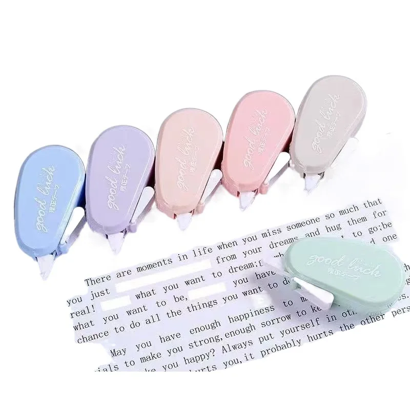 6pcs/Pack High Beauty Morandi Mini Correction Belt Set, Girl Cute Student Exclusive Silent Edition