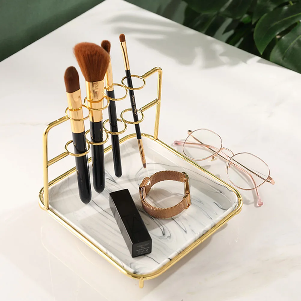 

Cosmetics Storage Rack Iron Art Jewelry Display Rack Makeup Brush Storage Shelf Desktop Organizer for Cosmetics