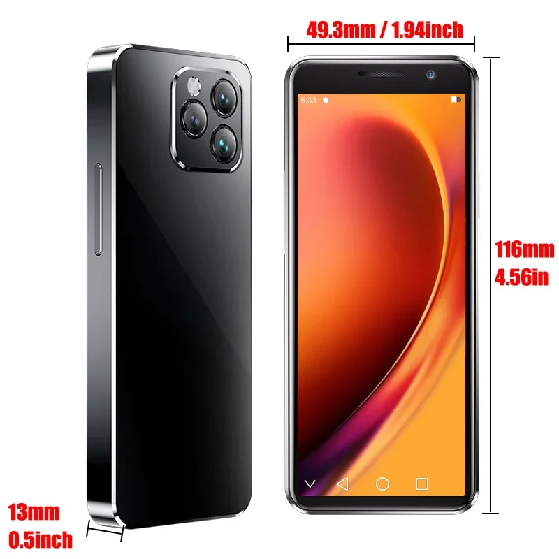 SOYES XS16 Pro 4 \'\'Mini smartfon 4GB RAM 128GB ROM Android 10.0 ośmiordzeniowy 2100mAh Face ID 4G LTE Type-C OTG mały telefon