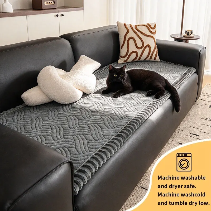 1PC-Suitable for simple modern living spaces with wave textured sofa cushions,Pet Friendly,  Easy to Clean, Durable&Long Lasting