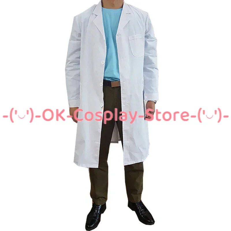 

Rick Cosplay Costume Men's White Outfits Halloween Carnival Doctor Uniforms Custom Made